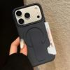 Soft Silicone Grip Card Holder For  Case for Apple For Iphone 17 16 1 14 13 Pro Max Slot Shockproof Magnetic Charge Cover