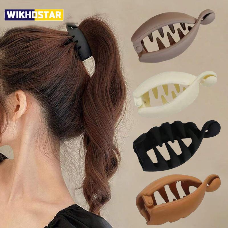 1pc Twist Banana Clip Vertical Clip Ponytail Hair Clip Hair Volume Girl Back of Head Top of Head Hair Tieip