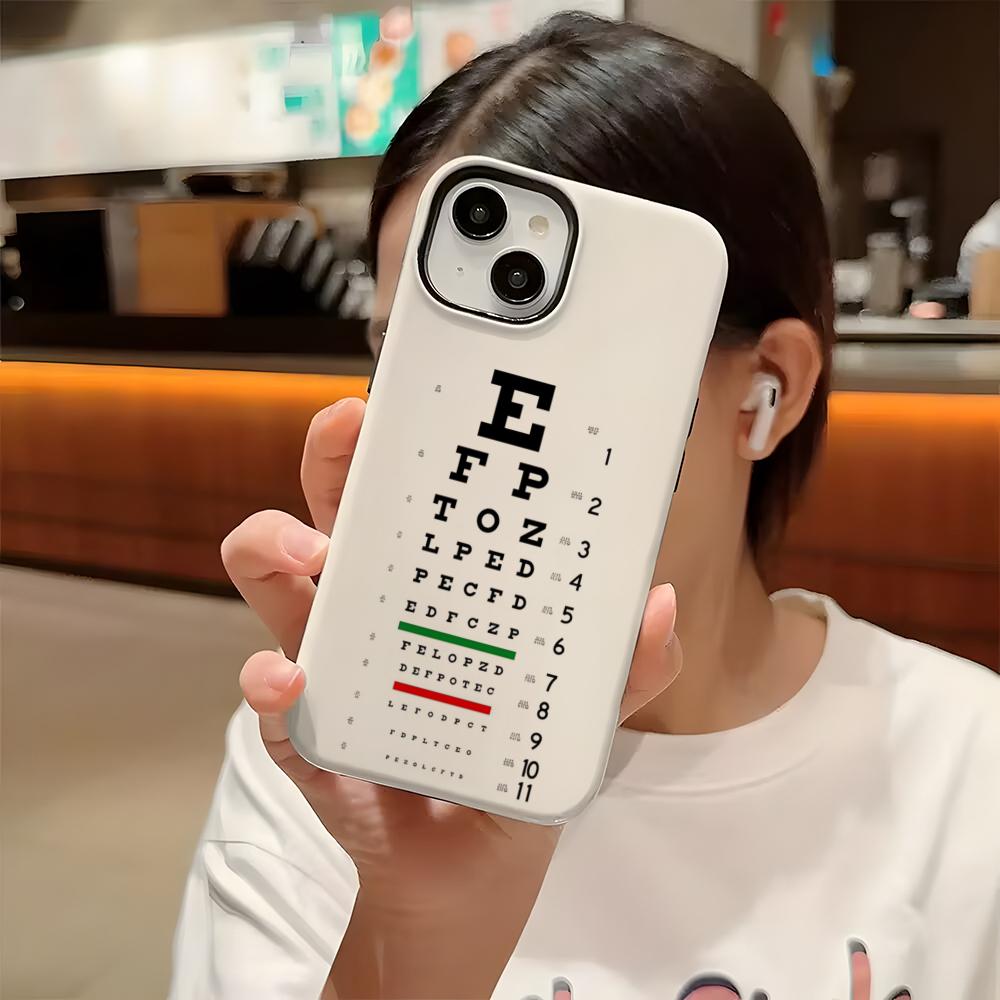 

Medical Eye Vision Chart Phone Case For Iphone 16 Pro Max 15 13 14 12 11 14 Pro Max 15 Pro Max Two-in-one Cover iPhone15ProMax