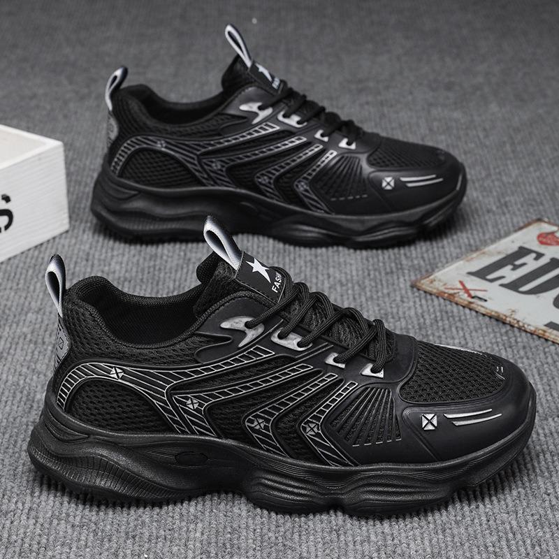 Summer Men's Shoes New Breathable Mesh Shoes Men's Sports Shoes Trendy Versatile Platform Casual Running