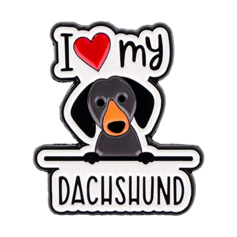 English Love Pet Dog Dog Animal Series Brooch Badge Clothing Backpack Ornament Love Brooch