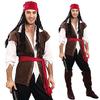 Karibisk Voksen Pirat Mann Halloween Bukaneer Kostyme Cosplay