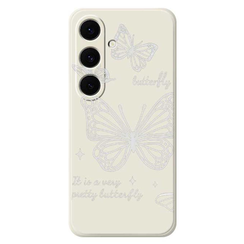 For Samsung Galaxy S25 FE Case Hollow Butterfly Pattern Printing Straight Edge TPU Phone Back Cover