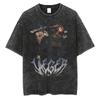 Eren Jager Attack on Titan Summer Streetwear Washed T-Shirt Anime Graphic Print TShirt Men Harajuku Cotton Oversize Vintage Tee