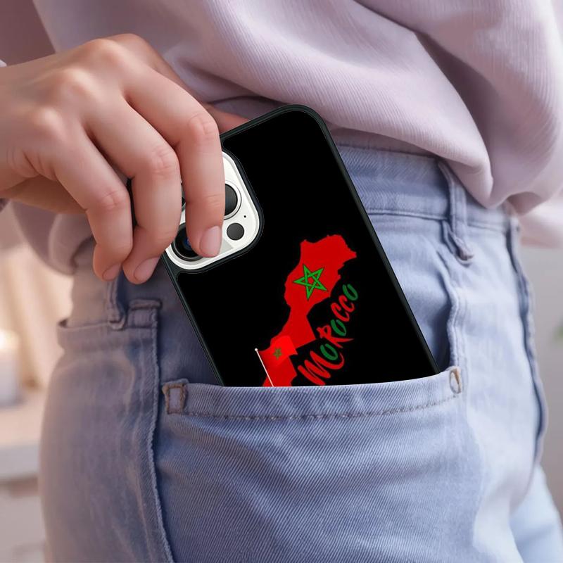 Maroc Morocco Flag Coat Of Arms Phone Case For iPhone 17 Air 15 16e 14 13 Pro Max Coque 12 11 Pro Max PLUS Cover