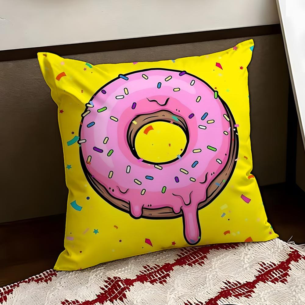 Sprinkled donut Cushion Cover Reversible Soft Durable Pillow Cover Home  Car MultiScene Use for Daily Comfort