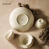 Lan Yin Dong Fang Jade Ruyi Grey Pottery 40-Piece Dinnerware Set