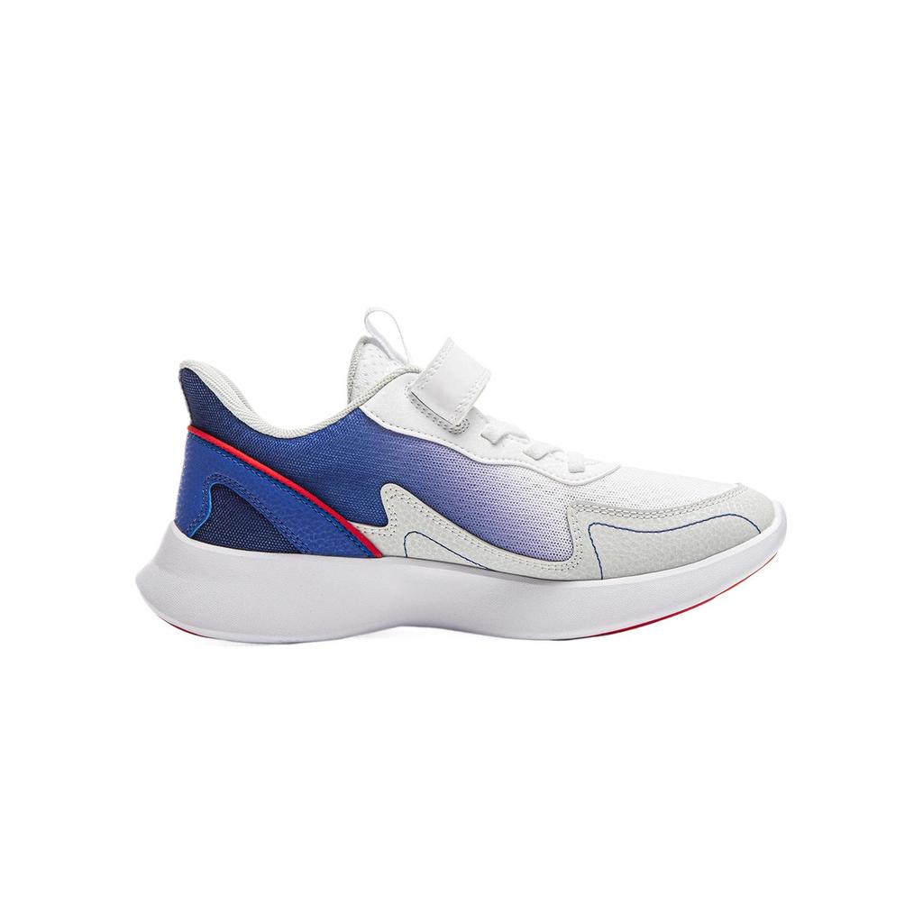 Li Ning Kids Sports Lifestyle Fashion Versatile Comfortable Low-Top Casual Shoes Kids Sneaker Standard-White Bright-Blue YKCU234-1