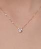 Loveenb [14K Gold] Simple Cubic Point Necklace