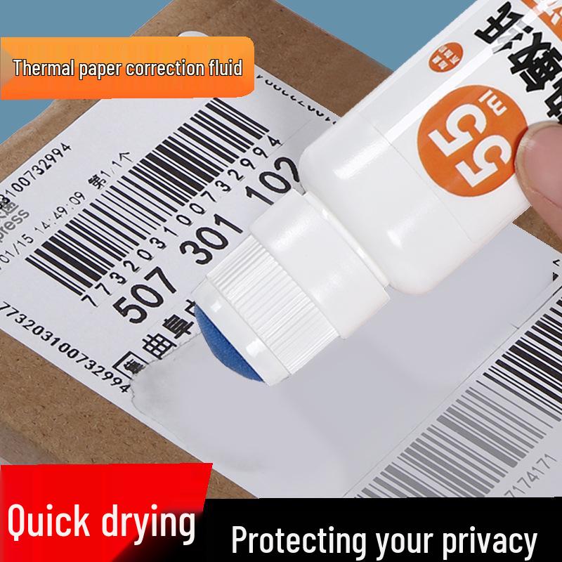 Portable Large-Capacity Thermal Paper Handwriting Privacy Correction Fluid for Waybills