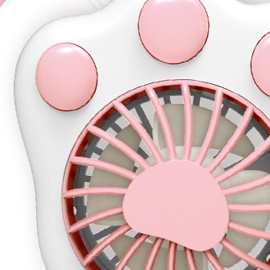 Mini Ventilatore Portatile a Zampa di Gatto con Cordino Ventilatore da Scrivania Ricaricabile Ventilatore Portatile Silenzioso per Viaggi Ufficio Divertimento all'Aperto Estate