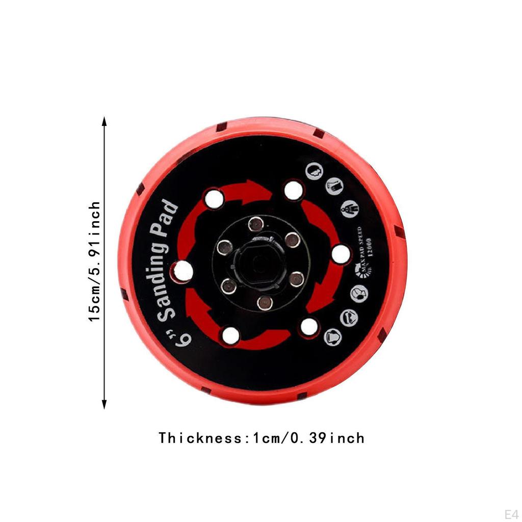 Sander Pad Backing Plate Accessories Easy to Use Convenient Hook and Loop Multi Hole for