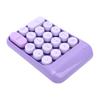 Wireless Number Pad 18 Key 2.4G Numeric Keypad Financial Accounting Numpad Keyboard for Home Business Work Purple