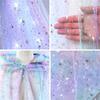 Rainbow Tulle Princess Cape for Kids Glowing Hooded Anna Cloak Dress Up Accessory For Theme Parties Halloween Props