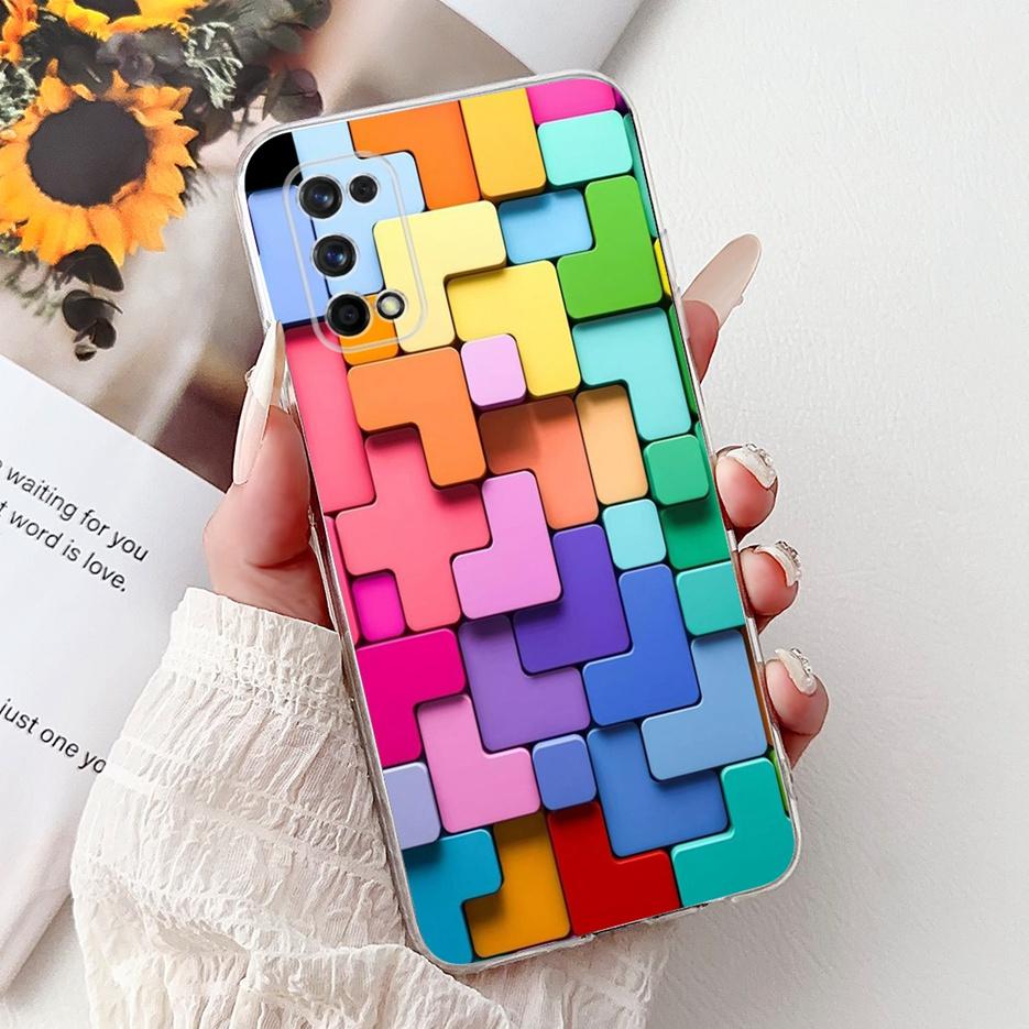 For Realme 7 Pro Case RMX2170 Cute Love Heart Painted Cover Soft Slim Phone Case For Realme 7 5G RMX2111 Realme7 Pro Fundas Bags