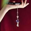 Lila Quaste mit Perlen Handyanhänger Modisches und praktisches Handy-Hängeaccessoire für junge Frauen und trendige Benutzer