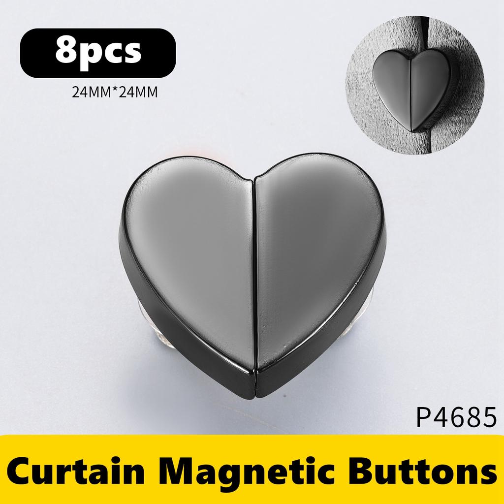 Curtain Magnetic Button Detachable Curtain Fix Fastener Clip Prevent Light Adjustment Window Screen Close Magnet Buckle