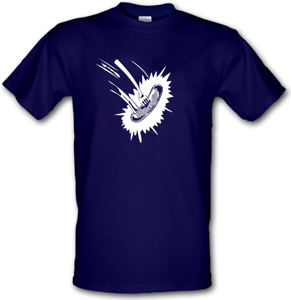 Grange Hill Exploding Sausage Cult TV Series Retro Eighties Heavy Cotton t-Shirt M темно-синий