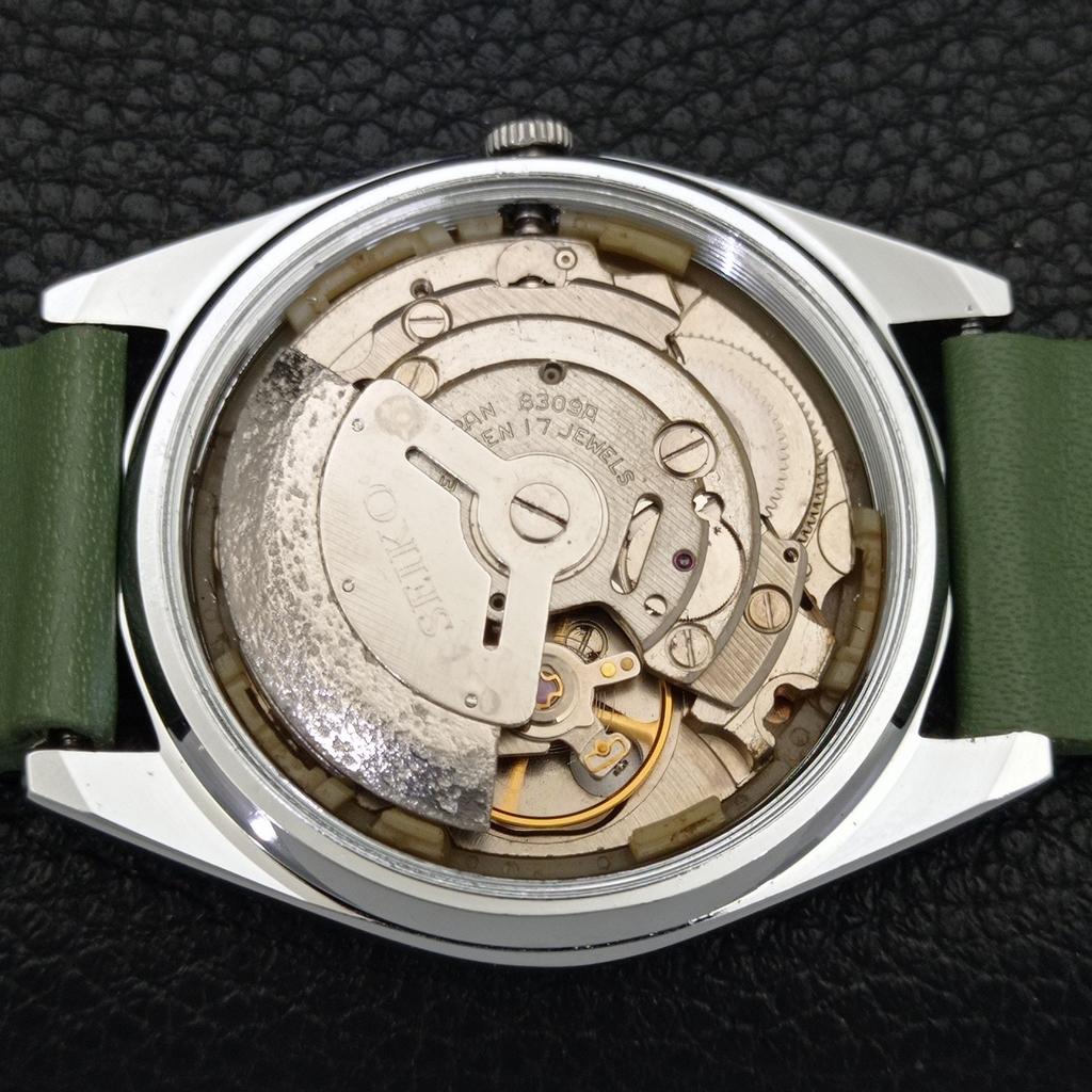 VINTAGE SEIKO 5 AUTOMATIC 6309A REFURBISHED JAPAN MENS GREEN WATCH a701733-5 R206c-a701733