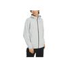 PUMA Solid Color Hooded Zip-up Jacket with Logo Print Men Outerwear Light-Grey 672408-04