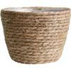 Seagrass Planters, Cover Storage Basket Containers Hand Woven Straw Pot with Plastic Liners for Indoor Outdoor Plant, Flower
