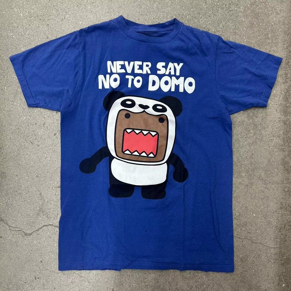 Humor Cartoon Panda Printed Personality O-Neck T-Shirts Summer Cotton Casual Street Breathable Simple Short-sleeves Y2k Tops