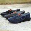 Fashion Spring and Summer Mens Canvas Shoes Slip On Work Shoes Non-slip Breathable Deodorant Sneakers