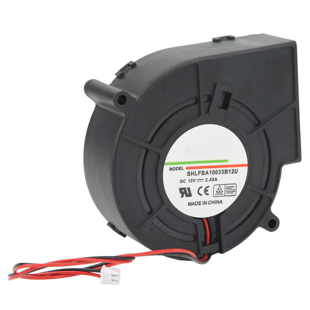 Ventilator de răcire Turbo Ventilator de evacuare Ventilator centrifugal 4800RPM 42.8CFM 62.4mmh2o DC 12V 2.4A pentru routere