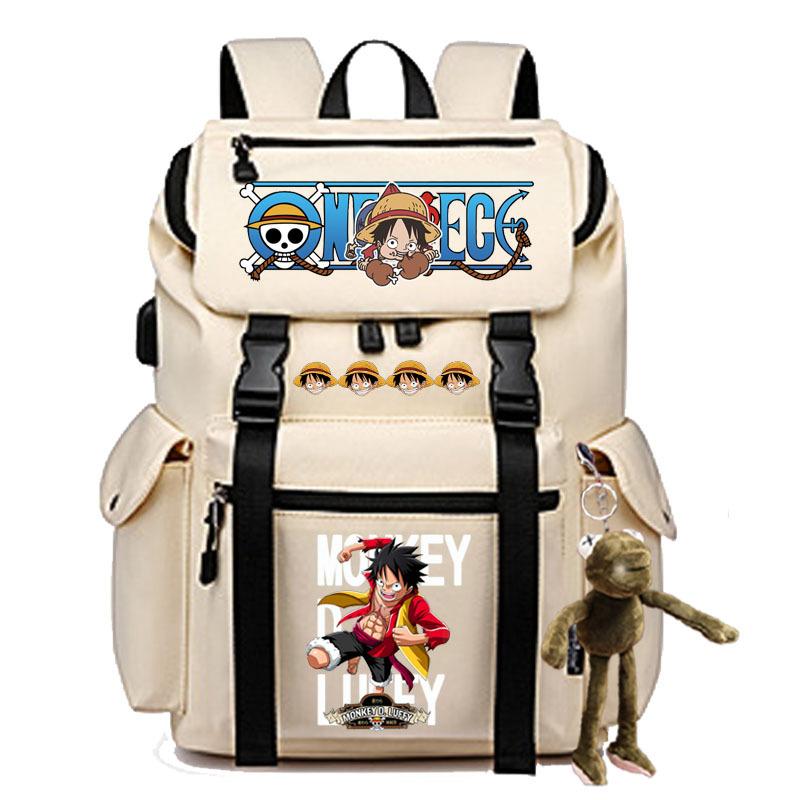 2024 Cross-border New Popular ONE PIECE Cartoon Pattern Backpack College Student Large-capacity Laptop