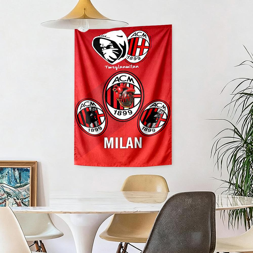 Ac Milan Wall Decor Tapestry Art For Pet Memorial Birthdaywedding Party Backdrop Family Gift