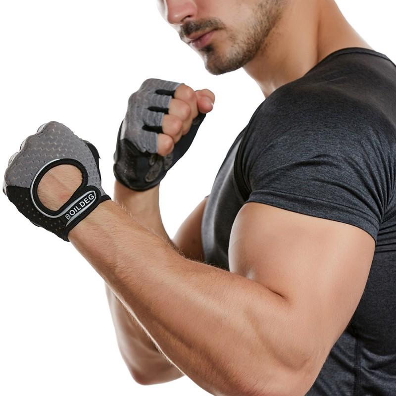 Half-Finger Gym Gloves Breathable Anti-Slip Pull-Up Cycling Fitness Women