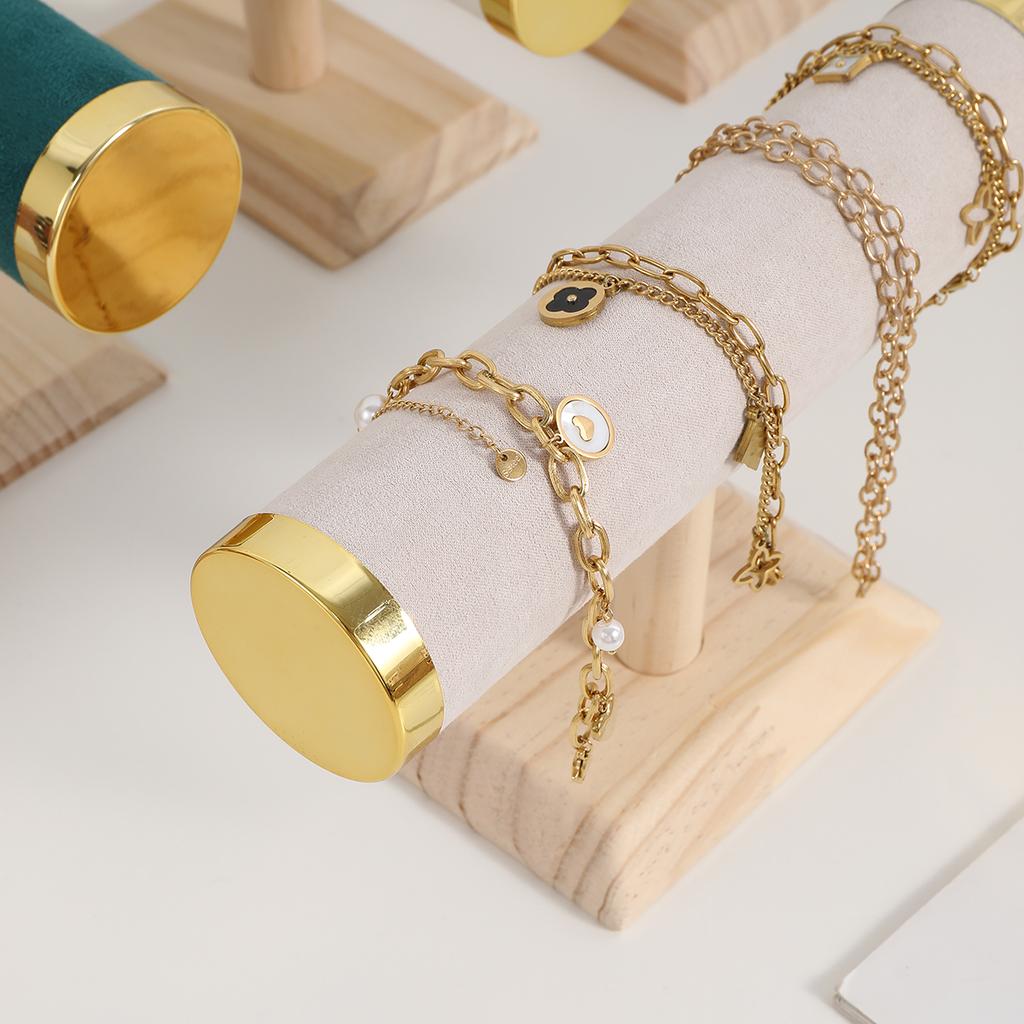 Stojan na náramky na šperky Vertikální T-tyč Věžový organizér na gumičky do vlasů Domácí organizace Scrunchies Stolní vitrína