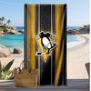 Asciugamano da Spiaggia Stampa Pittsburgh Penguins Morbido Portatile Asciugatura Rapida?Asciugamano Asciutto Per Piscina Vacanza Estiva Sport all'Aperto
