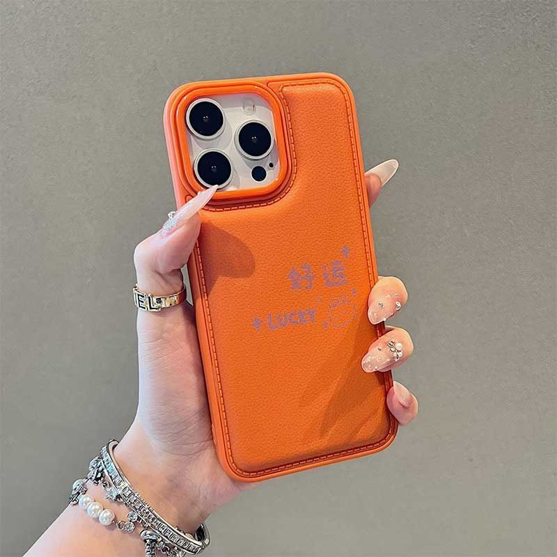Good luck Tutu is suitable for Apple 17 mobile phone case iphone16pro15 leather pattern 14 air cushion 13/12 anti-drop.
