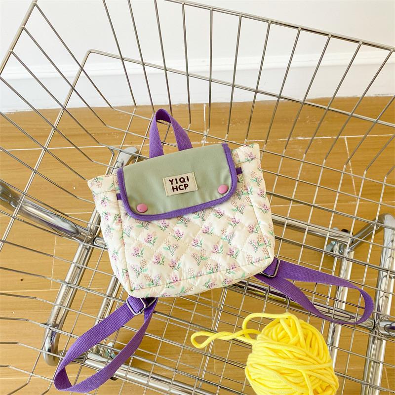 Charming Floral Print Kids Crossbody Bag And Backpack Perfect For Preschoolers Small Backpack