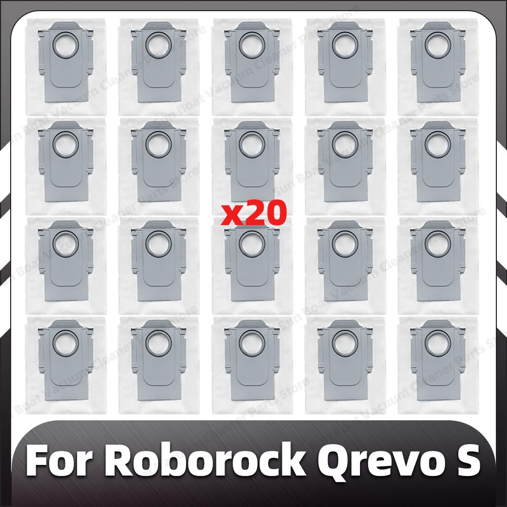 Compatible for Roborock Qrevo S Replacement Main Side Brush HEPA Filter Mop Pads Dust Bags Spare Parts Accessory