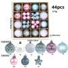 6CM Electroplated Irregular Painted Christmas Ball Ornaments Gift Box Set - Tree Hanging Decorations