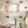 Intelligent Ceiling Fan with Light, Remote Control, Adjustable LED, 6 Blades, Ceiling Fan Installation, Hard Wired, 85V-265V Voltage, Lighting