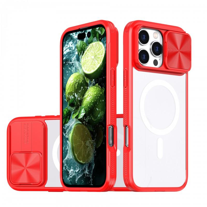 Magnetic Snap-on Phone Case IPhone 17 Pro With Window Cutout MagSafe Compatible Shockproof Scratch Resistant