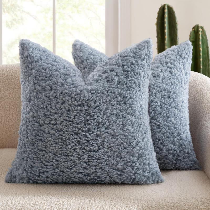 Thicken Lamb Wool Velvet Pillowcase Soft Solid Color Pillow Cover Washable Living Room Bedroom Pillow Cases