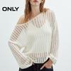 ONLY Women's Relaxed Fit Hollow-Out Knit Top