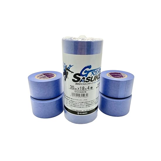 Kamoi Kakoshi GREAT SASUKE Construction Masking Tape, Width 30mm x 18m (4 Rolls) B0BWD6H8S6