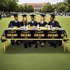 2025 Graduation Party Decorations - Black and Gold Tablecloth Plastic Disposable Table Cloth for Class of 2025 Party Favors Supplies, 2 Pack