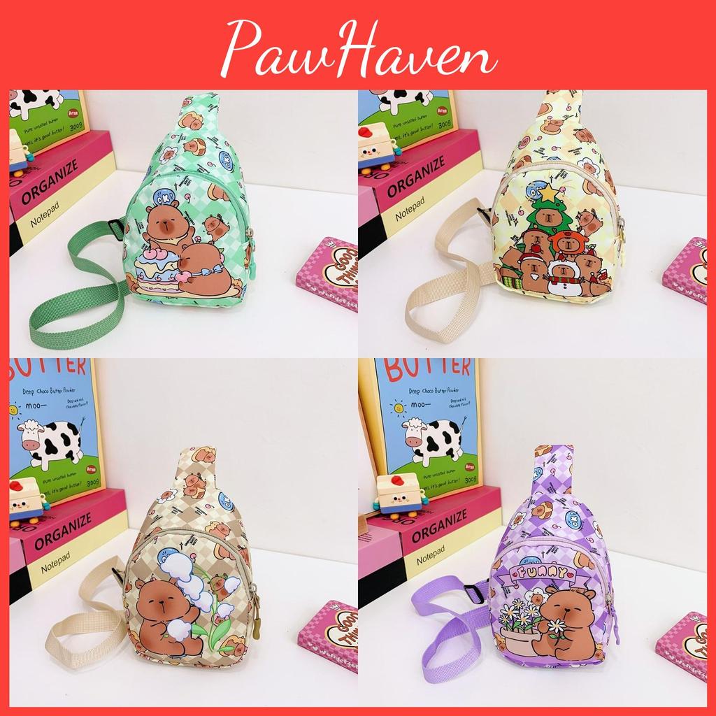 Printing Capybara Children Crossbody Bag Cartoon Casual Outdoor Bag Shoulder