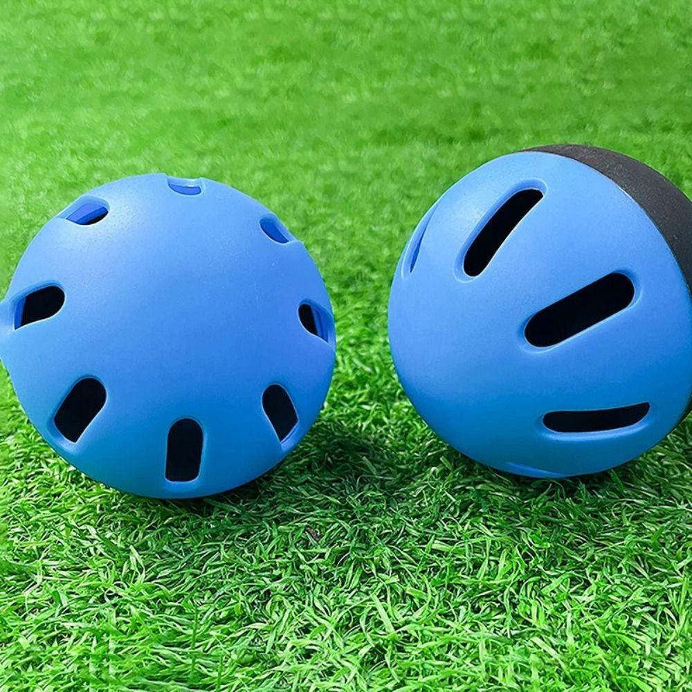 5PCS EVA Airflow Balls 74MM Softballs Plastic Baseball Practice Balls Outdoor