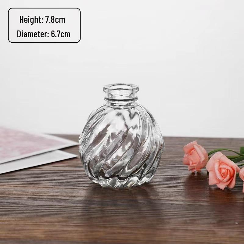 

SEE KEAN Simple Transparent Striped Glass Vase