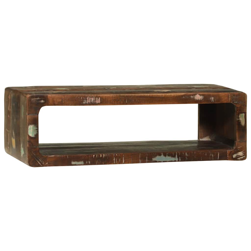 TV Stand Multicolored 80 X 30 X 25 Cm Solid Reclaimed Wood