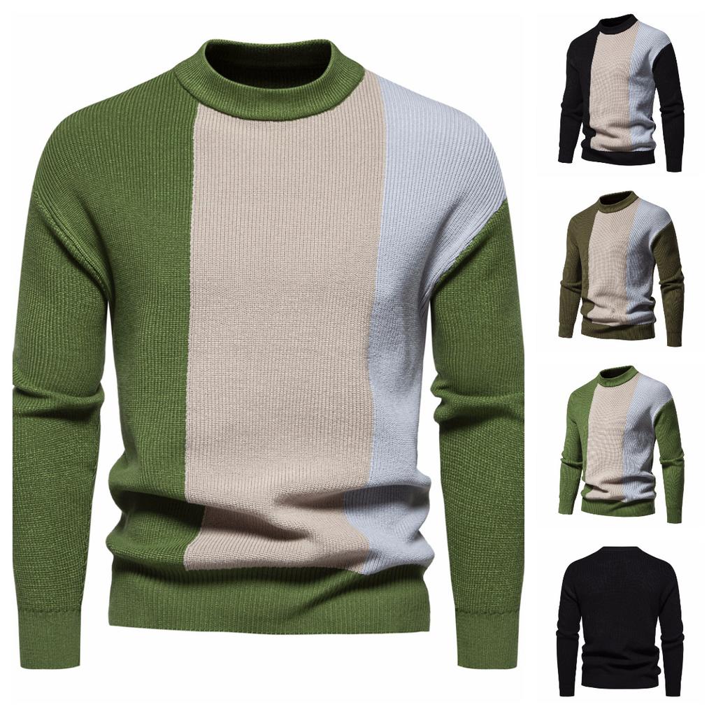 Hot Sale, Trendy Fashion Crew Neck Loose Sweater Knitted Sweater, Bottom Sweater Thread Men