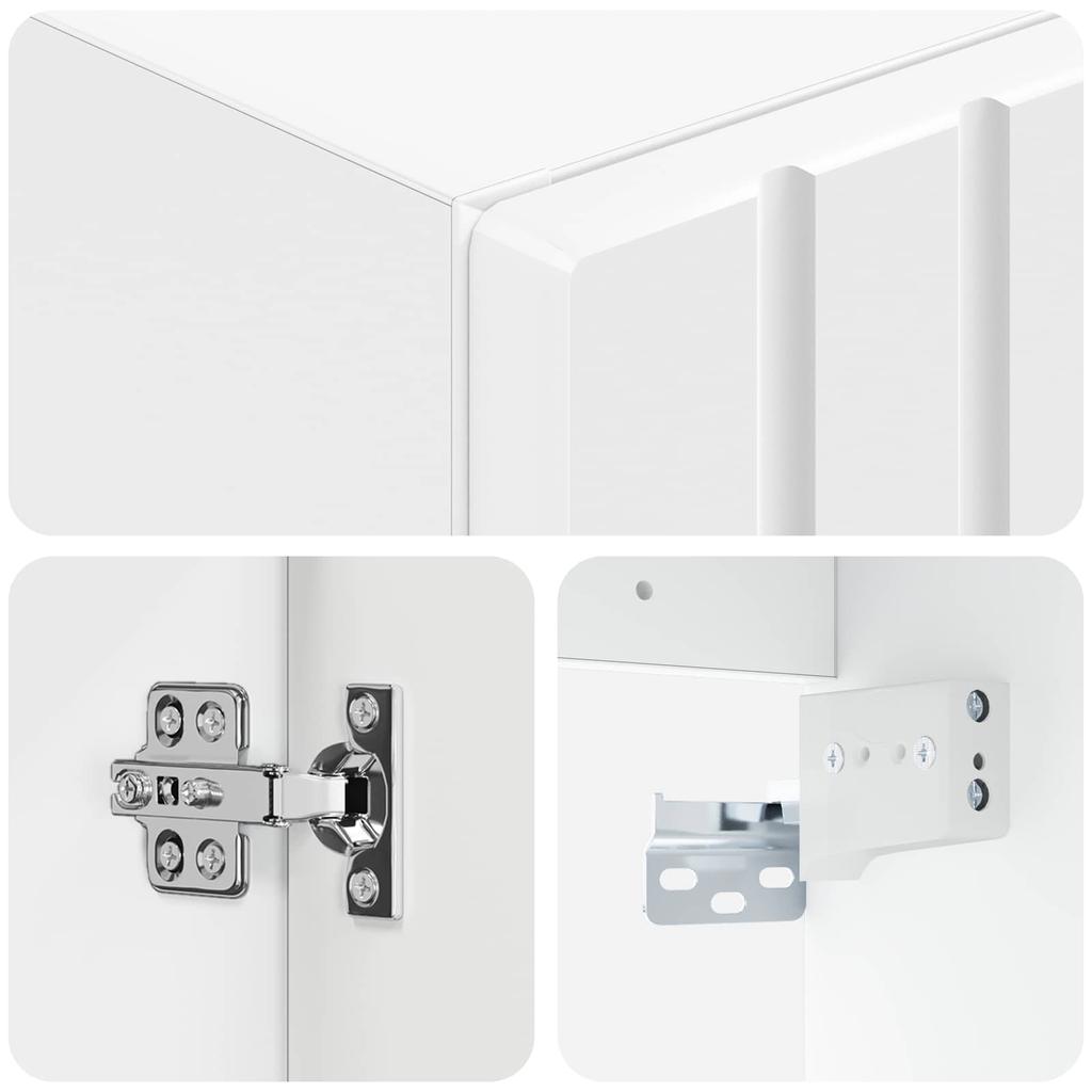 Wall Mounted Bathroom Cabinet White 33 x 34.5 x 60 cm