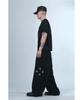 UNKNOWNCOMENORMAL Usa Star Flag Sweat Pants [Black]